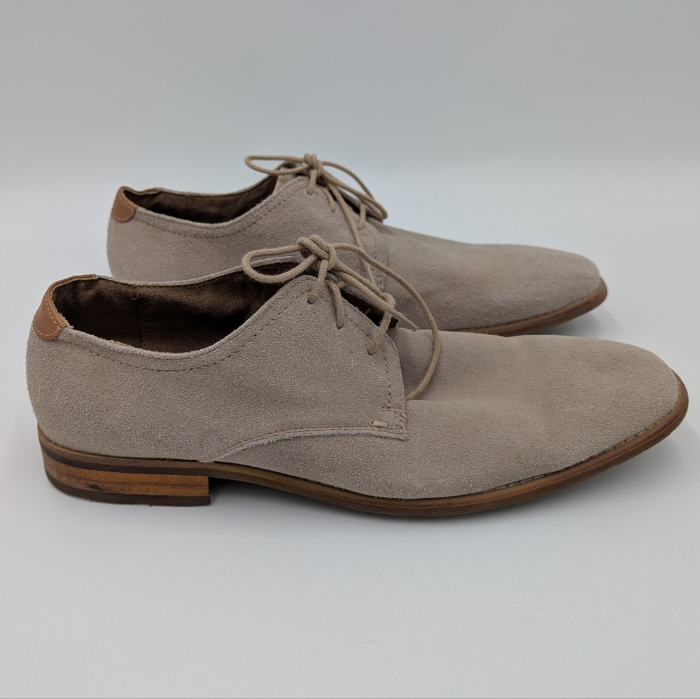 Steve Madden Elvess Tan Suede Oxford Dress Shoes Mens Lace Up Business Casual 12